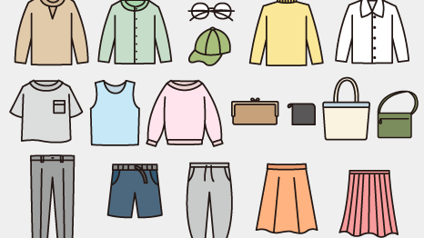洋服のリサイクルのイラスト