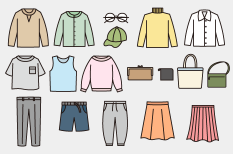 洋服のリサイクルのイラスト