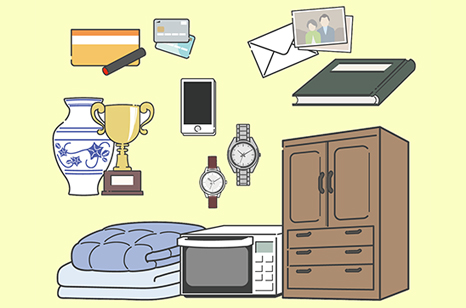 不用品の一覧イメージイラスト